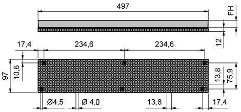 Szczotka płytowa MINK MCS, włosie gęste