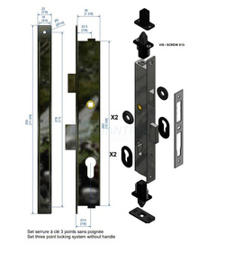 Zestaw 3-punktowego zamka ryglowego MANTION GH10430KL