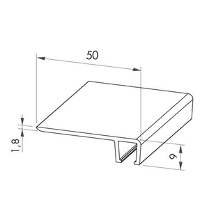 Uszczelnienie szczotkowe kątowe profil ALU F8-150 1000 mm