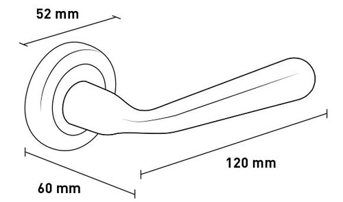 Klamka drzwiowa Metal-Bud LAURA R CLASSIC
