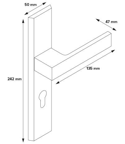 Zewnętrzny klamko-pochwyt drzwiowy Metal-Bud TOTAL inox plus