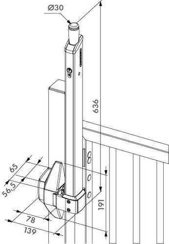 Zamek magnetyczny z zabezpieczeniem do basenów Locinox GUARDIMA