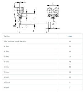 Wózek 2-kołowy NIKO 21.R42, ocynk