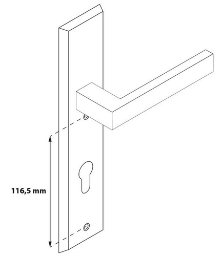Zewnętrzny zestaw do antab Metal-Bud TOPAZ inox, krótka rozeta