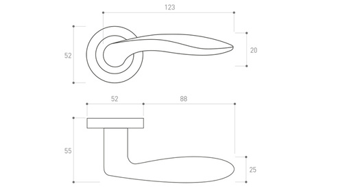 Klamka drzwiowa Metal-Bud BLANKA