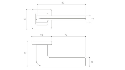 Klamka drzwiowa Metal-Bud FIESTA