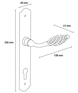 Zewnętrzna klamka bramowa Metal-Bud ROYAL