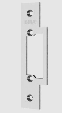 Blacha płaska, zamknięta do elektrozaczepów BIRA OK-C1, stal nierdzewna