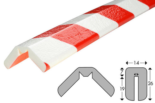 Elastyczny profil ostrzegawczo-ochronny KNUFFI typ W (5000 mm)