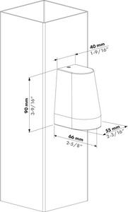 Architektoniczne oświetlenie ścienne stożkowe Locinox HELIOS-CONE