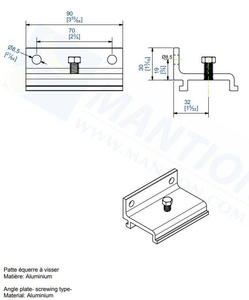 Uchwyt ścienny MANTION 10053, aluminium