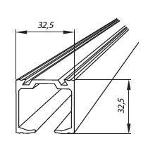 Szyna nośna MANTION HERKULES 120 (H2), aluminium anodowane