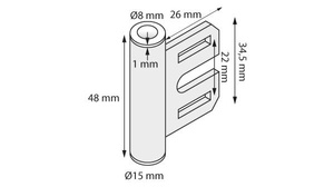 Zawias do ościeżnicy stalowej Metal-Bud (SZAWSH)