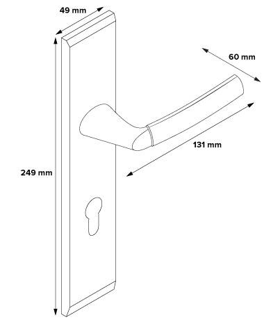 Wewnątrz klatkowa klamka drzwiowa Metal-Bud ZEUS