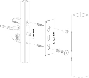 Antywłamaniowa płytka ochronna do zaczepów Locinox SHIELD