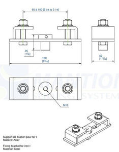 Uchwyt sufitowy mocowany do dwuteownika MANTION 3537, ocynk