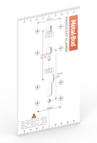 Szablon do montażu klamek