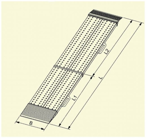 Antypoślizgowa składana aluminiowa rampa najazdowa ALTEC AOS-F 800 (081.55.024)