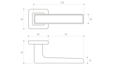 Klamka drzwiowa Metal-Bud DECO GLAMOUR