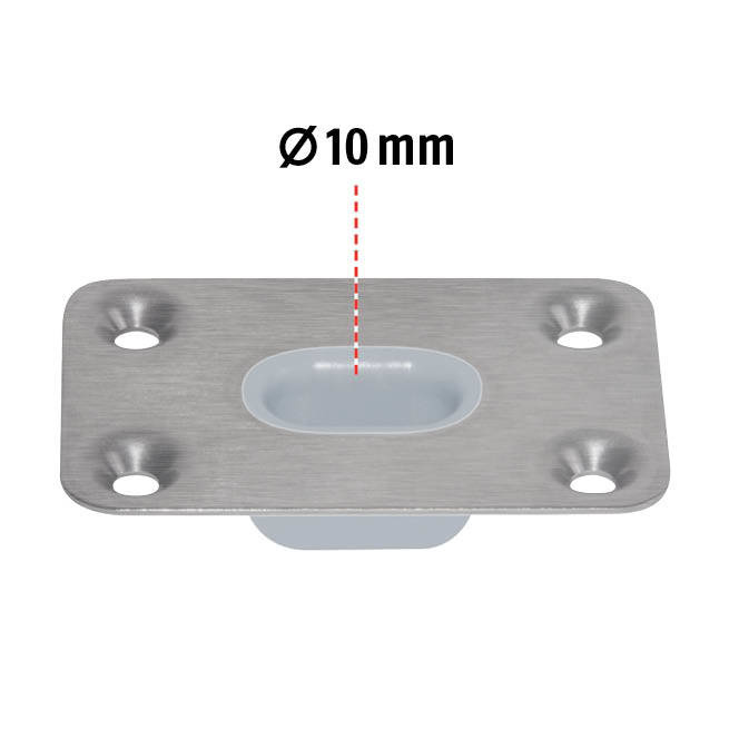 Dolne, szerokie gniazdo do zasuwy drzwiowej PLANET BM Ø10 mm (900276-0)