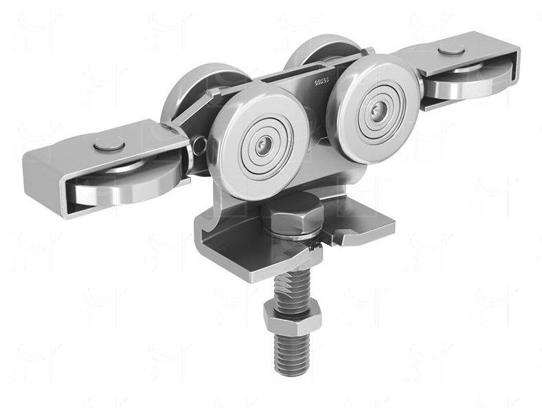 Wózek 6-kołowy do drzwi automatycznych MANTION 9262SE, ocynk