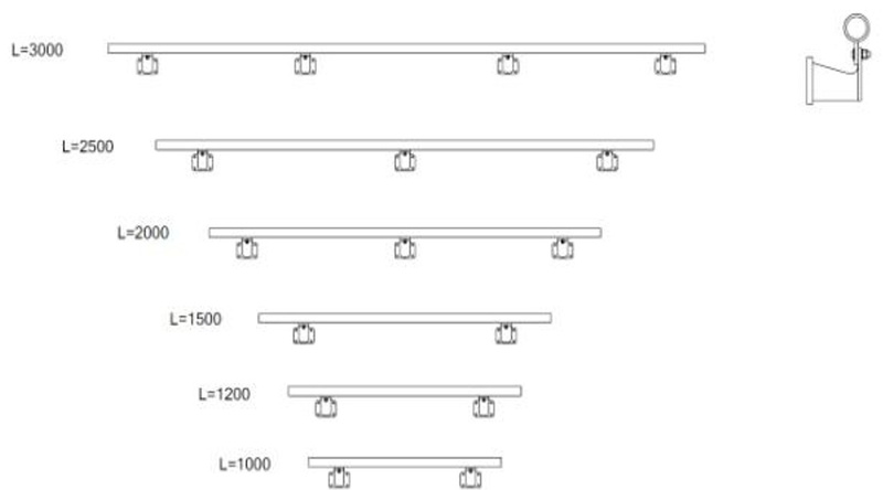 Ścienna poręcz do ramp najazdowych ALTEC AOL-R, 2500 mm (081.40.310)