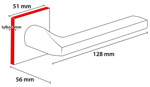 Klamka drzwiowa Metal-Bud ELSA FIT