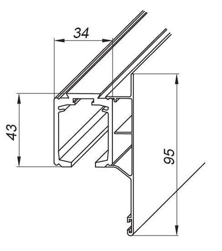 Maskownica sufitowa MANTION 214-296, aluminium