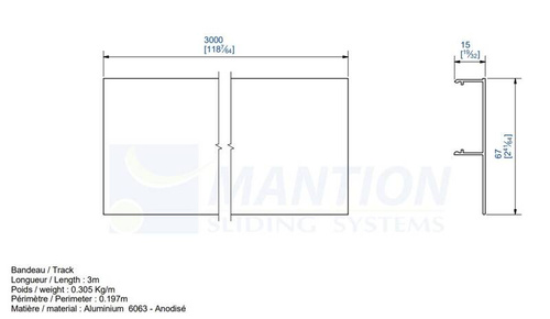Maskownica MANTION 11031, aluminium