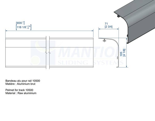 Maskownica MANTION GJ10530P, aluminium