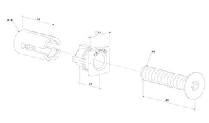 Śruba mocująca z stali niekorodującej Locinox QUICK-FIX