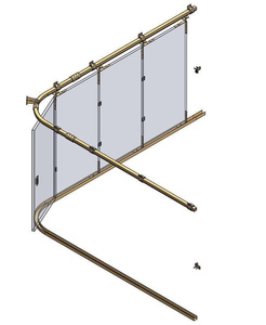 Łuk pionowy 20° NIKO 26.C51, promień 600±20 mm, odcinki proste 220±20 mm, ocynk