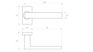 Klamka drzwiowa Metal-Bud TOPAZ