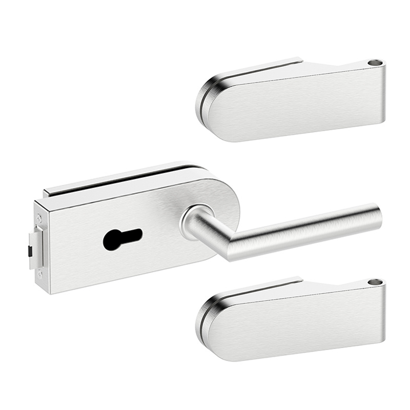 Zestaw okuć do drzwi szklanych Metal-Bud inox okrągły, na wkładkę bębenkową