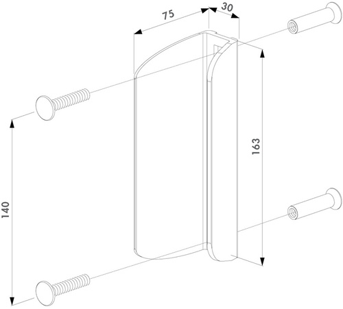 Aluminiowa atrapa zamka Locinox 3006PC