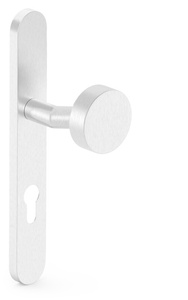 Gałka drzwiowa nierdzewna, ukośna na długim szyldzie Metal-Bud