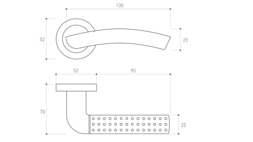 Klamka drzwiowa Metal-Bud EVA