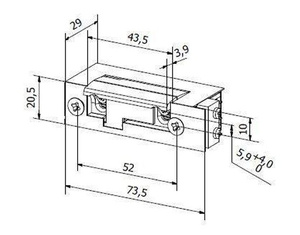Elektrozaczep BIRA ES1 z kontrolą zamknięcia