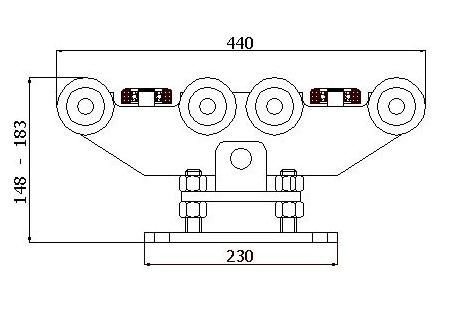 Wózek do bramy WR-10M-80