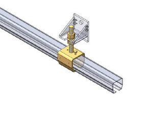 Regulowany uchwyt szyny NIKO 27.B04, ocynk