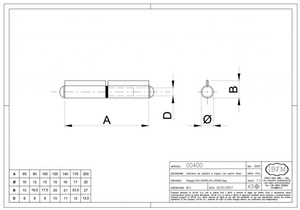 Zawias do wspawania IBFM 400170, Ø17 mm, stal