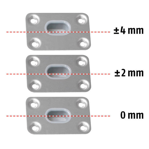 Zestaw dolnych, szerokich gniazd do zasuwy drzwiowej PLANET BM Ø10 mm (900276)