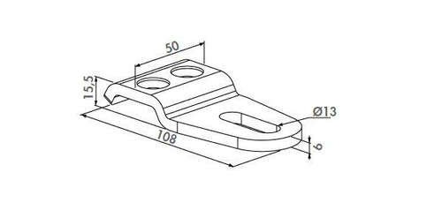 Łapa zawiasowa Locinox GRIP12 pod zawias GBMU4D12