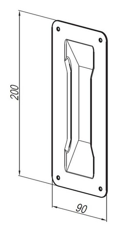 Uchwyt wpuszczany IN do drzwi ROC DESIGN (337-761)