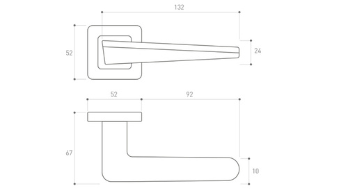 Klamka drzwiowa Metal-Bud DUO