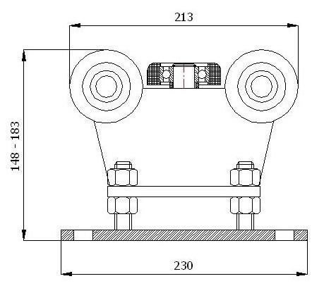 Wózek do bramy R-5M-80