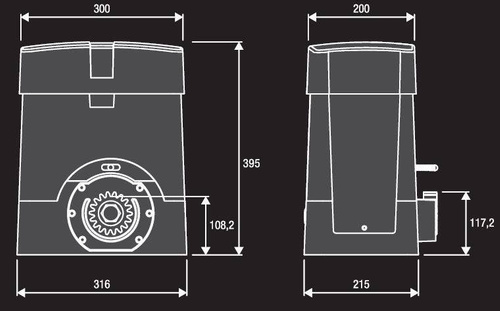 Zestaw do bram przesuwnych BENINCA KBULL20M.S.PM