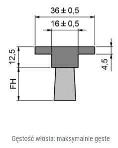 Elastyczna uszczelka szczotkowa MINK FBL3612MD
