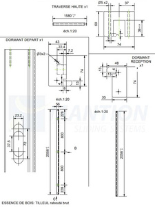 Drewniana ościeżnica MANTION  SFOLD-F
