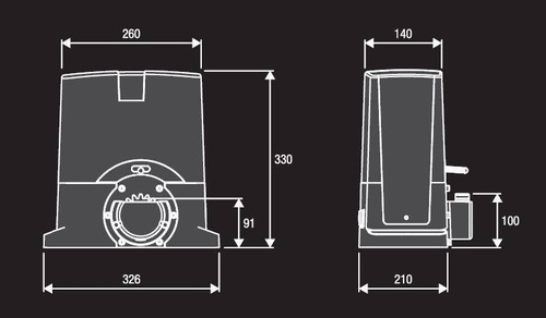 Zestaw do bram przesuwnych BENINCA KBULL5M.PM